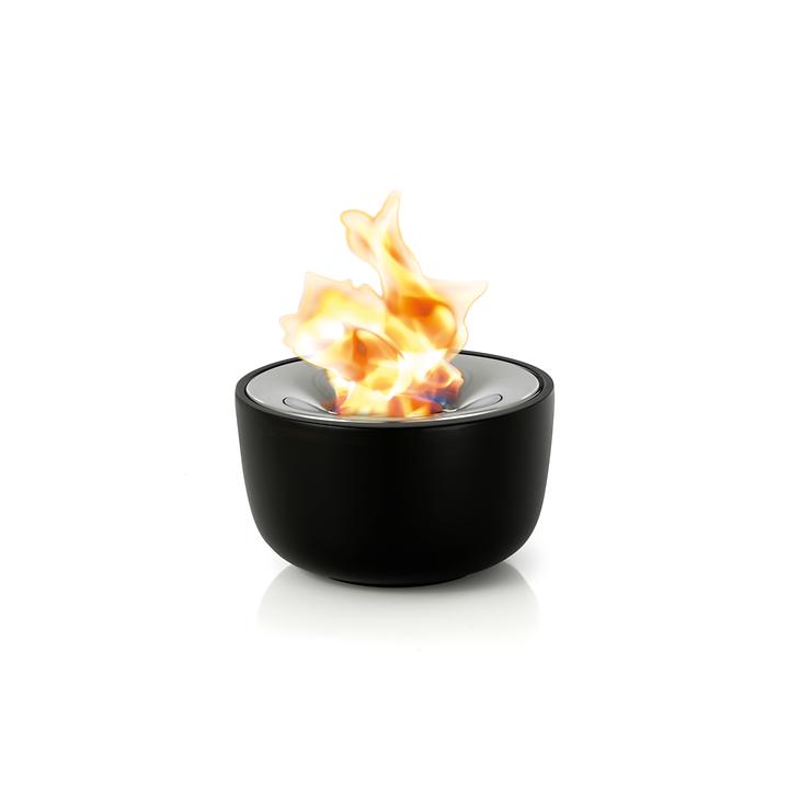 Gelfeuerstelle „Fuoco“ aus Keramik, schwarz