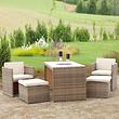 Lounge-Set Merano 5tlg. naturgrau