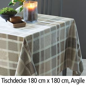 Tischdecke Mille Ladies Argile 180x180 cm