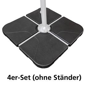 Schirmstnder-Fllplatten  4er-Set