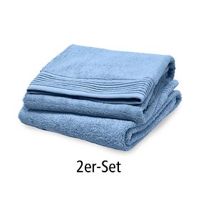 Handtuch 'Premium' 2er-Set rauchblau