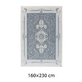 Vintage-Teppich elfenbein/blau Pierre Cardin 160x230
