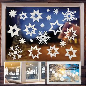 Fensterdekoration Sternen- und Kugel-Set