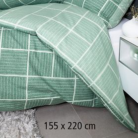Feinbieber-Bettwsche Tiles grn 155x220cm