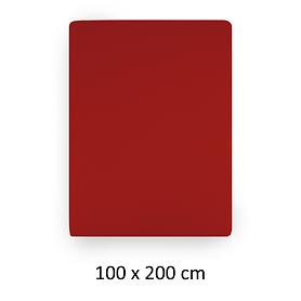 Spannbettlaken Lavara rot, 100 x 200 cm