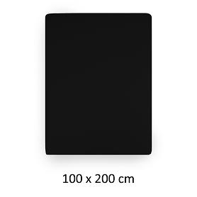Spannbettlaken Lavara schwarz, 100 x 200 cm