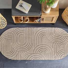 Teppich Sand Twist oval 70 x 150 cm