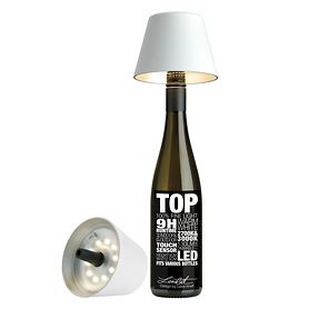LED-Flaschenaufsteckleuchte Top akkubetrieben weiß