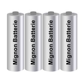 Mignon-Alkaline-Batterien, 4 Stück