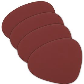 Glasuntersetzer tableMAT 4er-Set rot Nierenform