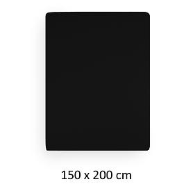 Spannbettlaken Lavara schwarz 150 x 200 cm
