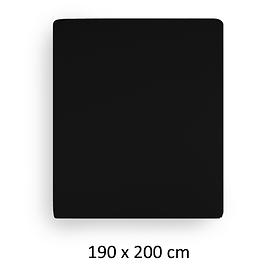 Spannbettlaken Lavara schwarz, 190 x 200 cm
