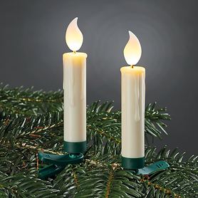 LED-Weihnachtsbaumkerzen wei 12er-Set inkl. Fernbedienung