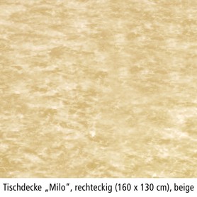 Tischdecke Milo, rechteckig, 160 x 130 cm, beige