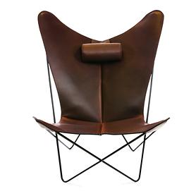 Design-Stuhl KS mocca, Gestell schwarz