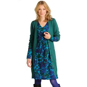 Kleid aus feiner Merino-Wolle mit Strick-Mantel