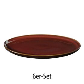 Essteller 6er-Set rusty red