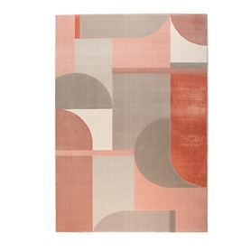 Teppich Design grau/rosa 160x230
