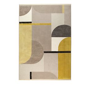 Teppich Design grau/gelb 160x230