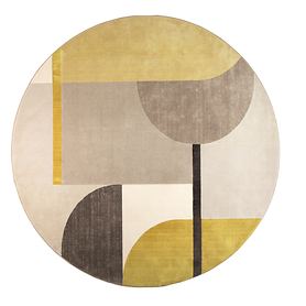 Teppich Design grau/gelb D 240