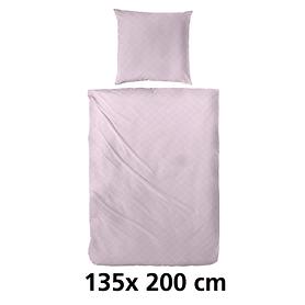 Bettwäsche Raute rosa 135 x 200 cm