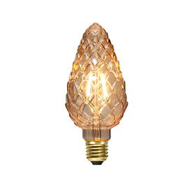 LED-Dekorationsleuchtmittel Amber zapfenform E27 2,3W