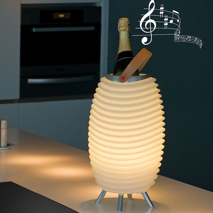 LED-Leuchte mit Weinkühler &Bluetooth-LautsprecherSynergy Stereo 2.0