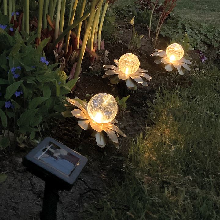 Solar-LED-Lotusblten, 3tlg.