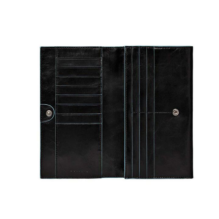 Piquadro Blue Square, Damengeldbörse mit Überschlag, 19 cm, schwarz (PD1855B2/N)
