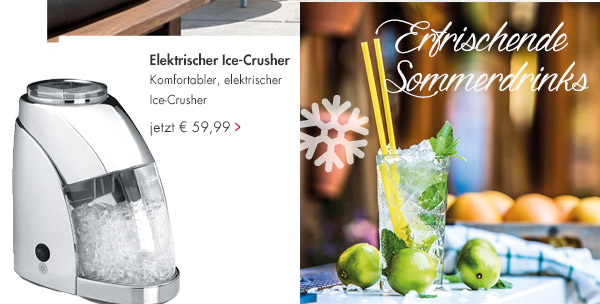Elektrischer Ice-Crusher jetzt 59,99 Euro